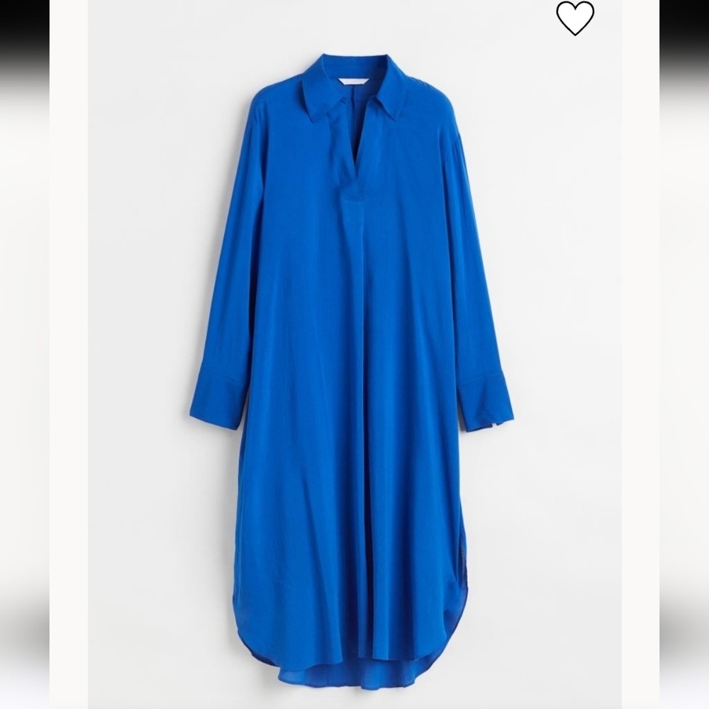 H&M Lyocell-blend shirt dress midi. Size xs NWT